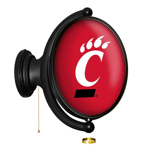 Cincinnati Bearcats: Original Oval Rotating Lighted Wall Sign - The Fan-Brand