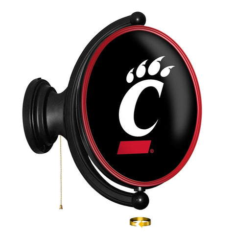Cincinnati Bearcats: Original Oval Rotating Lighted Wall Sign - The Fan-Brand