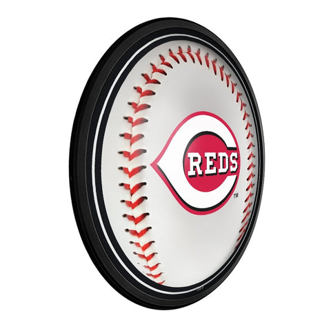 Cincinnati Reds: Baseball - Round Slimline Lighted Wall Sign - The Fan-Brand