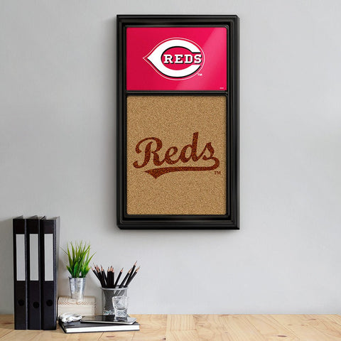 Cincinnati Reds: Dual Logo - Cork Note Board - The Fan-Brand