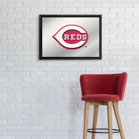 Cincinnati Reds: Framed Mirrored Wall Sign - The Fan-Brand