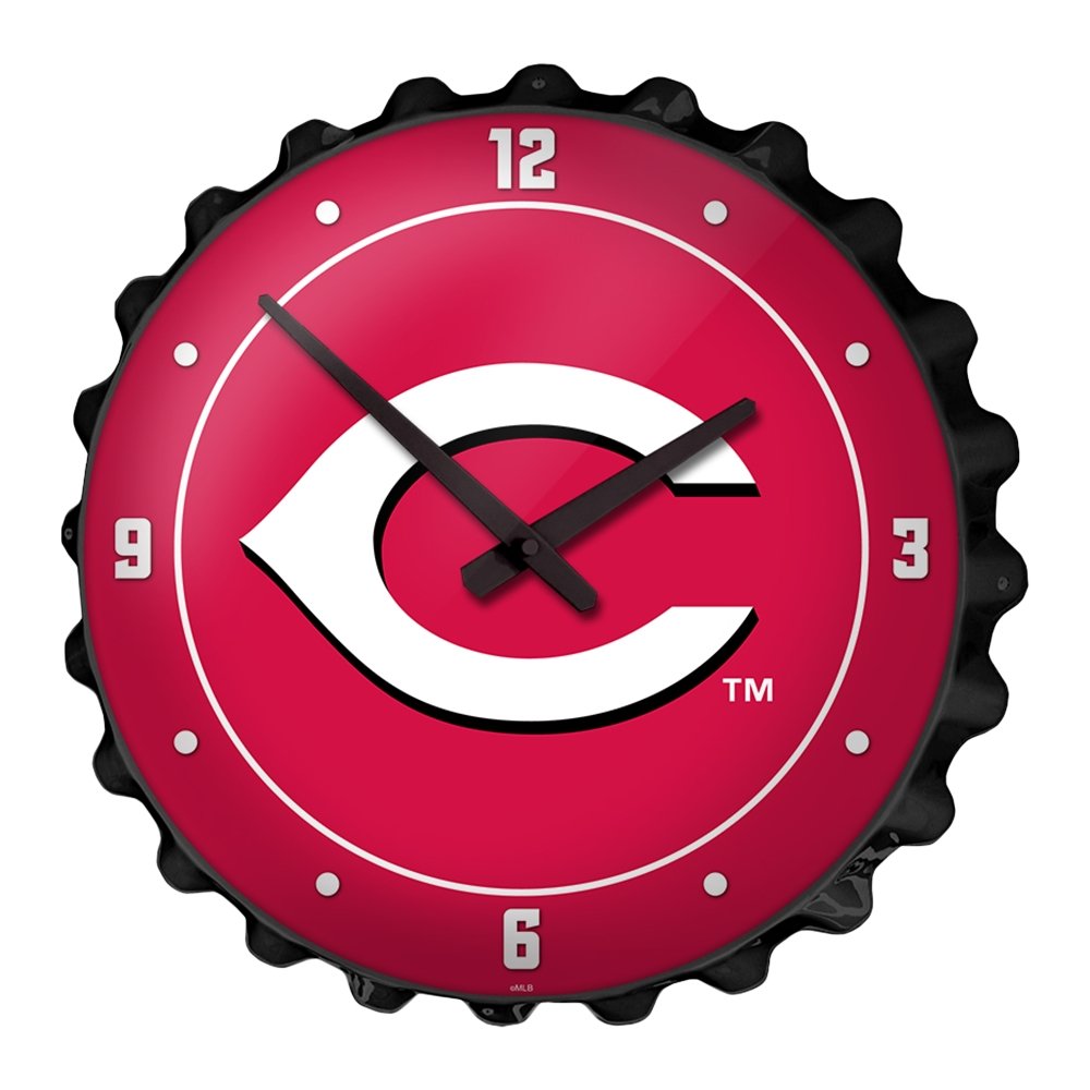 Cincinnati Reds: Logo - Bottle Cap Wall Clock - The Fan-Brand
