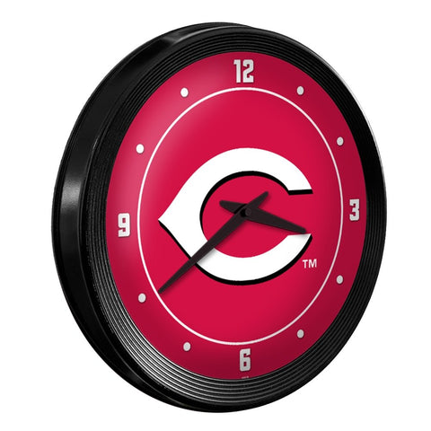 Cincinnati Reds: Logo - Ribbed Frame Wall Clock - The Fan-Brand