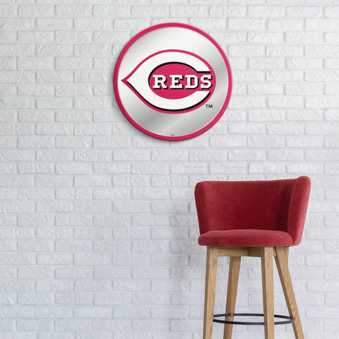 Cincinnati Reds: Modern Disc Mirrored Wall Sign - The Fan-Brand