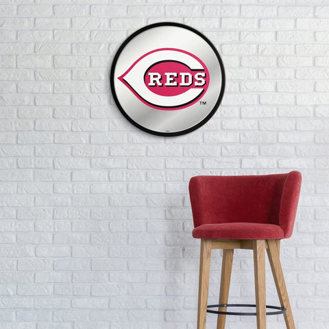 Cincinnati Reds: Modern Disc Mirrored Wall Sign - The Fan-Brand