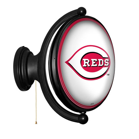 Cincinnati Reds: Original Oval Rotating Lighted Wall Sign - The Fan-Brand