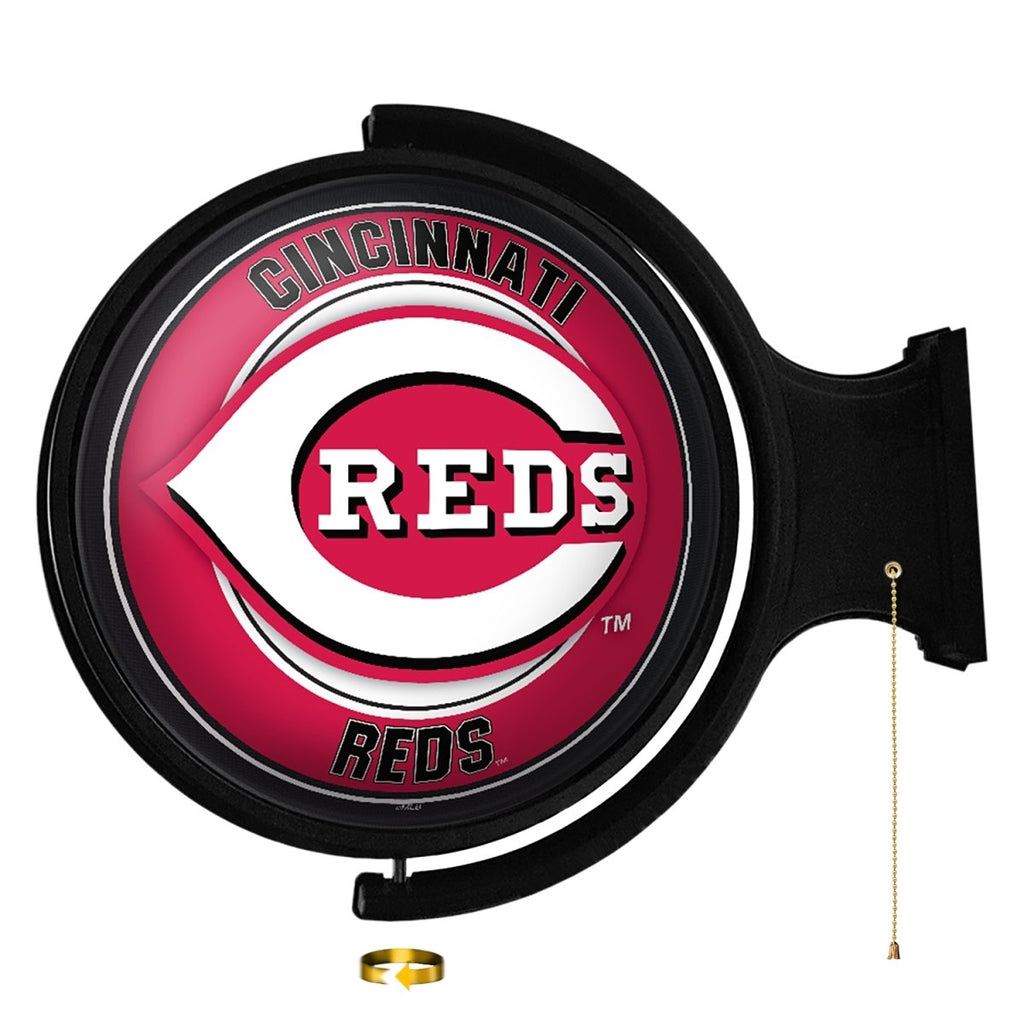 Cincinnati Reds: Original Round Rotating Lighted Wall Sign - The Fan-Brand
