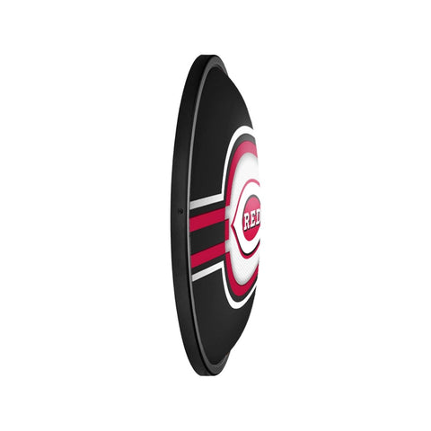 Cincinnati Reds: Oval Slimline Lighted Wall Sign - The Fan-Brand