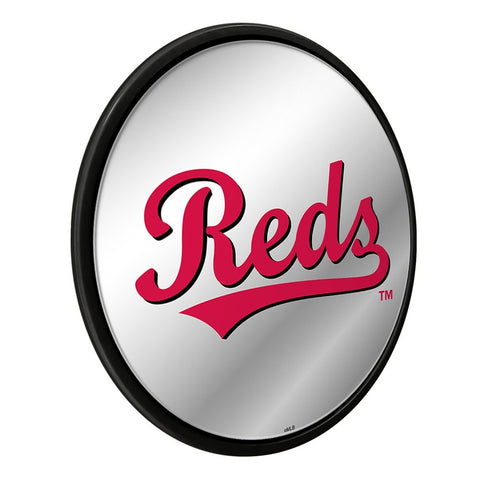 Cincinnati Reds: Reds - Modern Disc Mirrored Wall Sign - The Fan-Brand