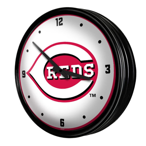 Cincinnati Reds: Retro Lighted Wall Clock - The Fan-Brand
