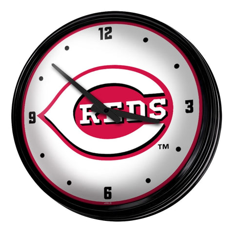 Cincinnati Reds: Retro Lighted Wall Clock - The Fan-Brand