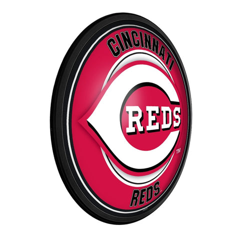 Cincinnati Reds: Round Slimline Lighted Wall Sign - The Fan-Brand