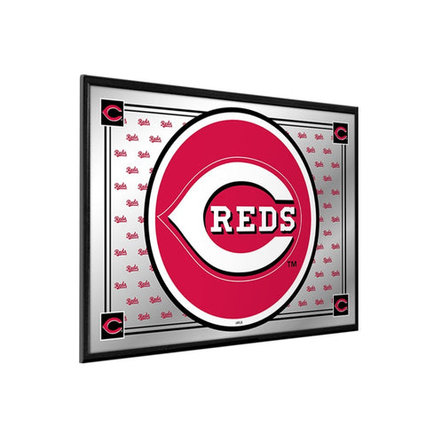 Cincinnati Reds: Team Spirit - Framed Mirrored Wall Sign - The Fan-Brand