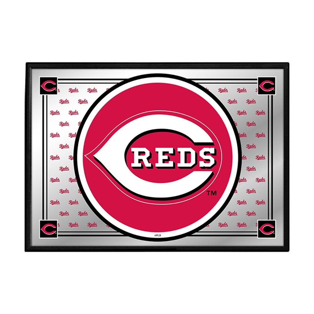 Cincinnati Reds: Team Spirit - Framed Mirrored Wall Sign - The Fan-Brand