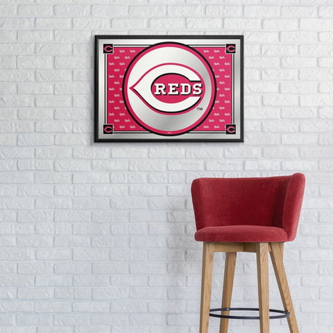 Cincinnati Reds: Team Spirit - Framed Mirrored Wall Sign - The Fan-Brand