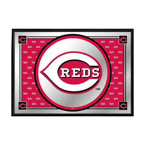 Cincinnati Reds: Team Spirit - Framed Mirrored Wall Sign - The Fan-Brand