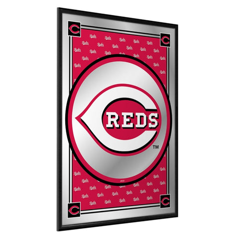 Cincinnati Reds: Vertical Team Spirit - Framed Mirrored Wall Sign - The Fan-Brand