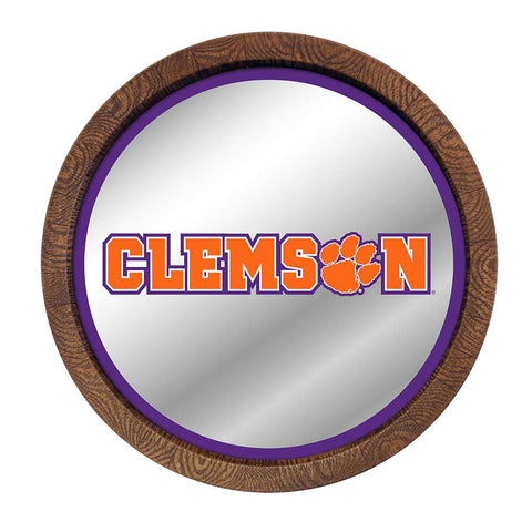 Clemson Tigers: Barrel Top Mirrored Wall Sign - The Fan-Brand