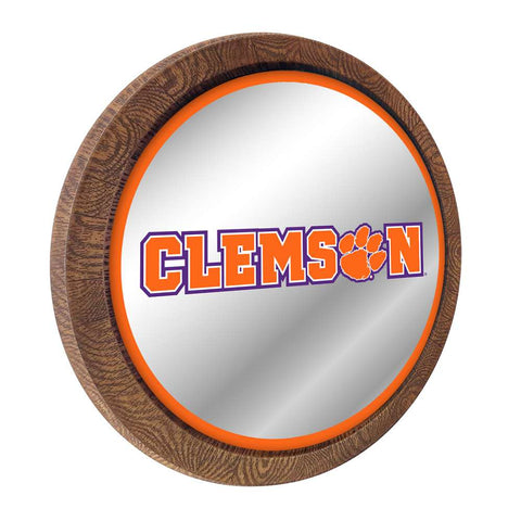 Clemson Tigers: Barrel Top Mirrored Wall Sign - The Fan-Brand