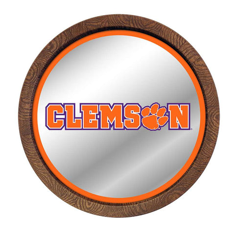 Clemson Tigers: Barrel Top Mirrored Wall Sign - The Fan-Brand