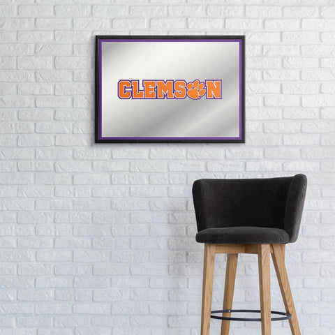 Clemson Tigers: Framed Mirrored Wall Sign - The Fan-Brand