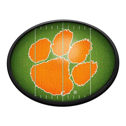 Clemson Tigers: On the 50 - Oval Slimline Lighted Wall Sign - The Fan-Brand