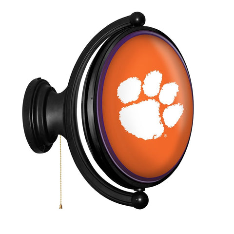 Clemson Tigers: Original Oval Rotating Lighted Wall Sign - The Fan-Brand