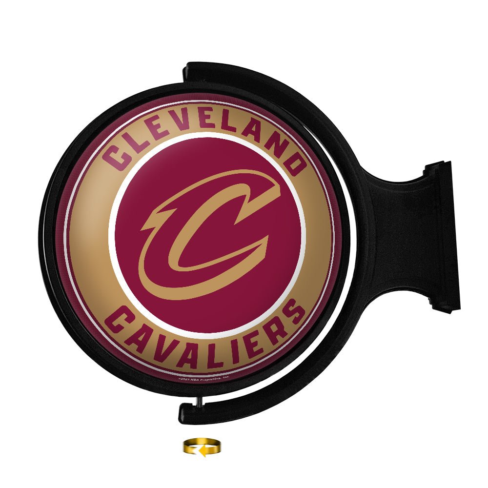 Cleveland Cavaliers: Original Round Rotating Lighted Wall Sign - The Fan-Brand