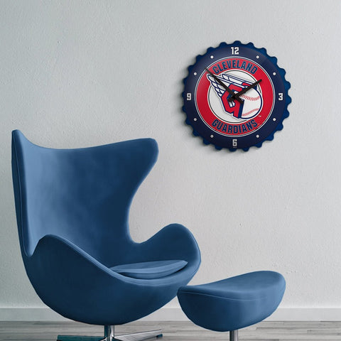 Cleveland Guardians: Baseball - Bottle Cap Wall Clock - The Fan-Brand