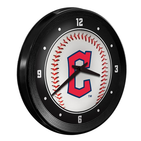 Cleveland Guardians: Baseball - Ribbed Frame Wall Clock - The Fan-Brand