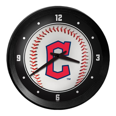 Cleveland Guardians: Baseball - Ribbed Frame Wall Clock - The Fan-Brand