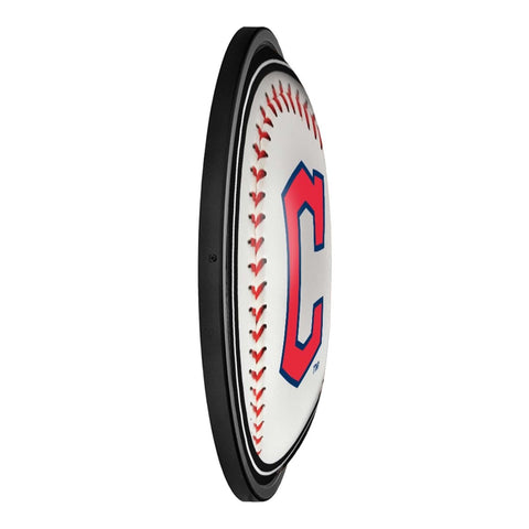Cleveland Guardians: Baseball - Round Slimline Lighted Wall Sign - The Fan-Brand
