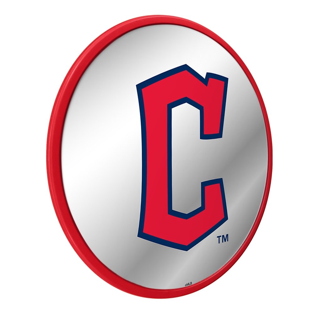 Cleveland Guardians: C Logo - Modern Disc Mirrored Wall Sign - The Fan-Brand