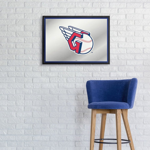 Cleveland Guardians: Framed Mirrored Wall Sign - The Fan-Brand