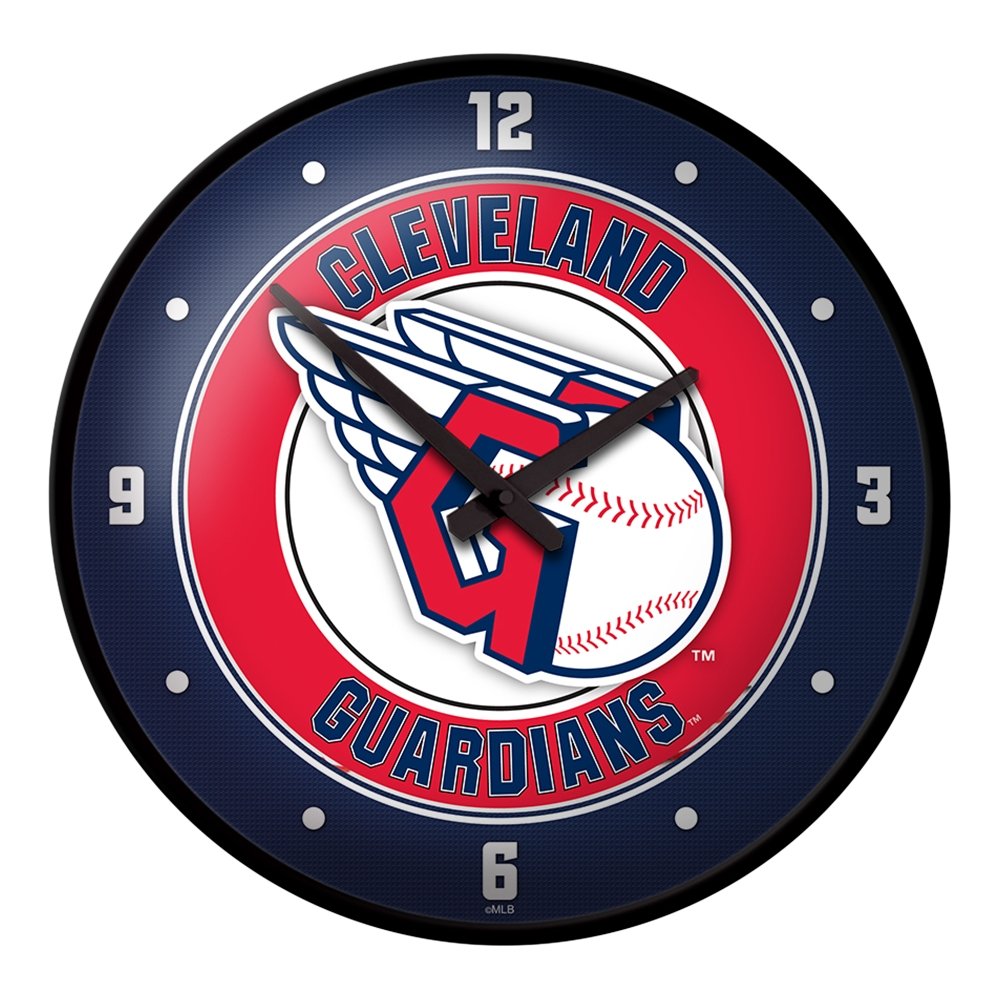 Cleveland Guardians: Modern Disc Wall Clock - The Fan-Brand