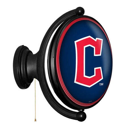 Cleveland Guardians: Original Oval Rotating Lighted Wall Sign - The Fan-Brand