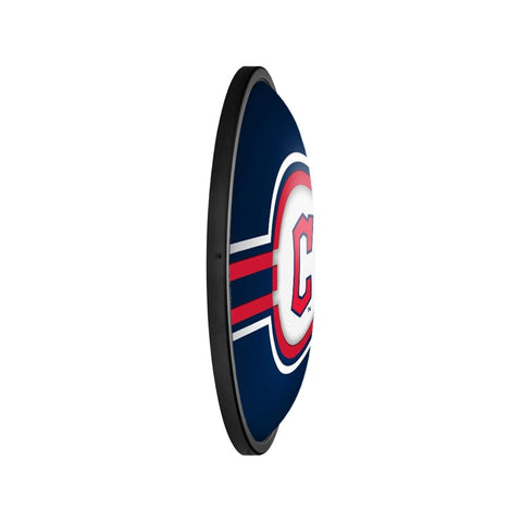 Cleveland Guardians: Oval Slimline Lighted Wall Sign - The Fan-Brand