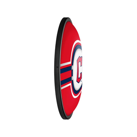 Cleveland Guardians: Oval Slimline Lighted Wall Sign - The Fan-Brand