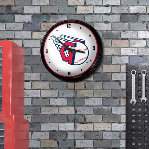Cleveland Guardians: Retro Lighted Wall Clock - The Fan-Brand