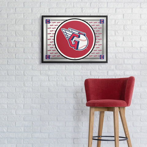 Cleveland Guardians: Team Spirit - Framed Mirrored Wall Sign - The Fan-Brand