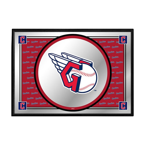 Cleveland Guardians: Team Spirit - Framed Mirrored Wall Sign - The Fan-Brand