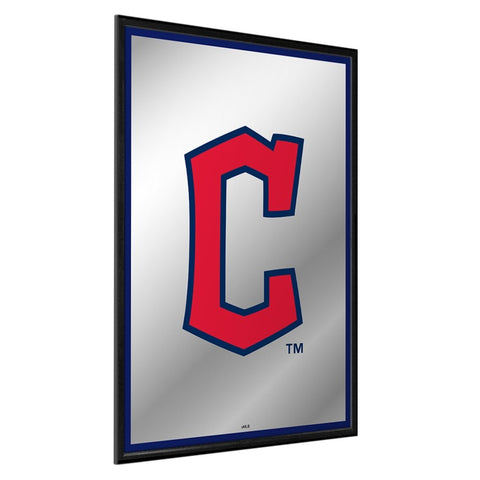 Cleveland Guardians: Vertical Framed Mirrored Wall Sign - The Fan-Brand