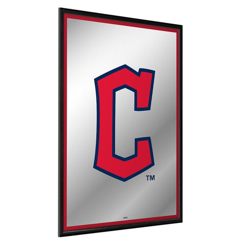 Cleveland Guardians: Vertical Framed Mirrored Wall Sign - The Fan-Brand