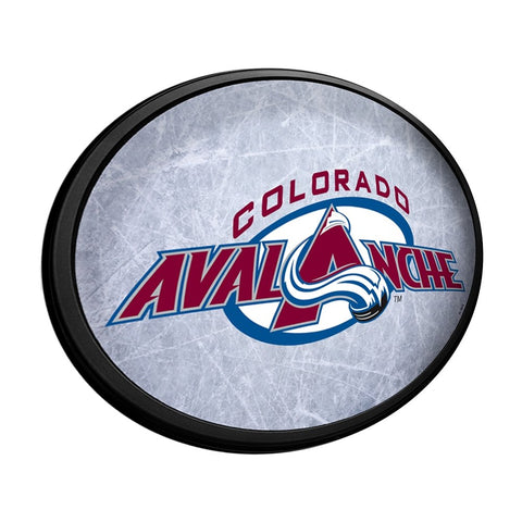 Colorado Avalanche: Ice Rink - Oval Slimline Lighted Wall Sign - The Fan-Brand