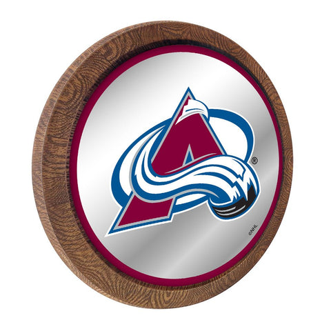 Colorado Avalanche: Mirrored Barrel Top Wall Sign - The Fan-Brand