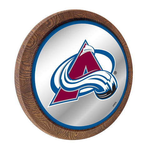 Colorado Avalanche: Mirrored Barrel Top Wall Sign - The Fan-Brand