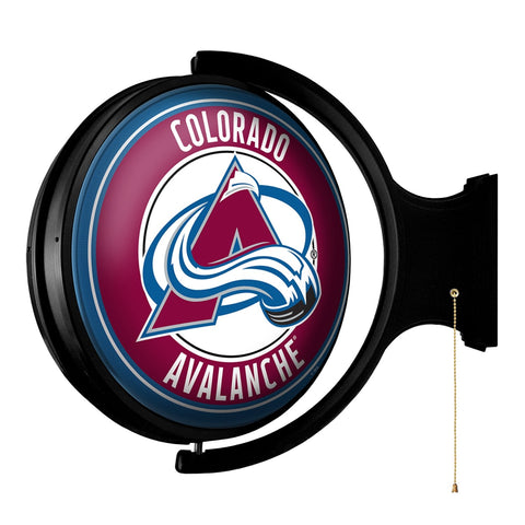 Colorado Avalanche: Original Round Rotating Lighted Wall Sign - The Fan-Brand