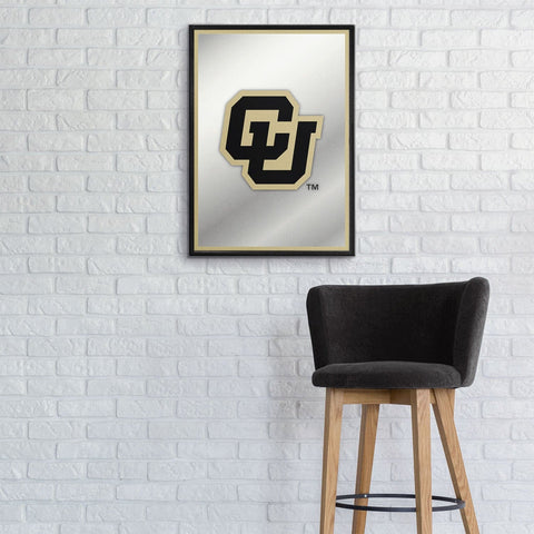 Colorado Buffaloes: CU - Framed Mirrored Wall Sign - The Fan-Brand