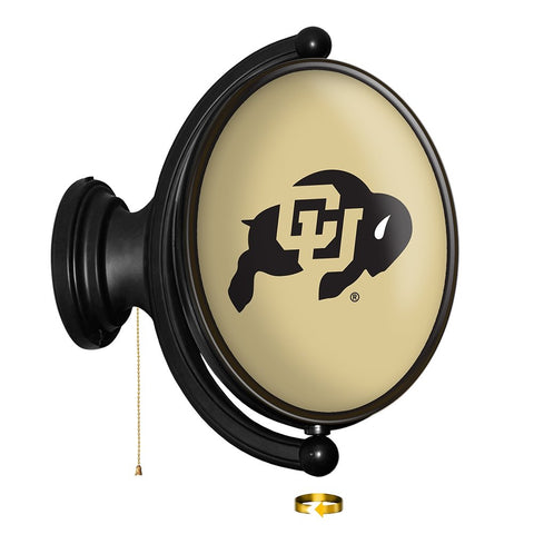 Colorado Buffaloes: Original Oval Rotating Lighted Wall Sign - The Fan-Brand