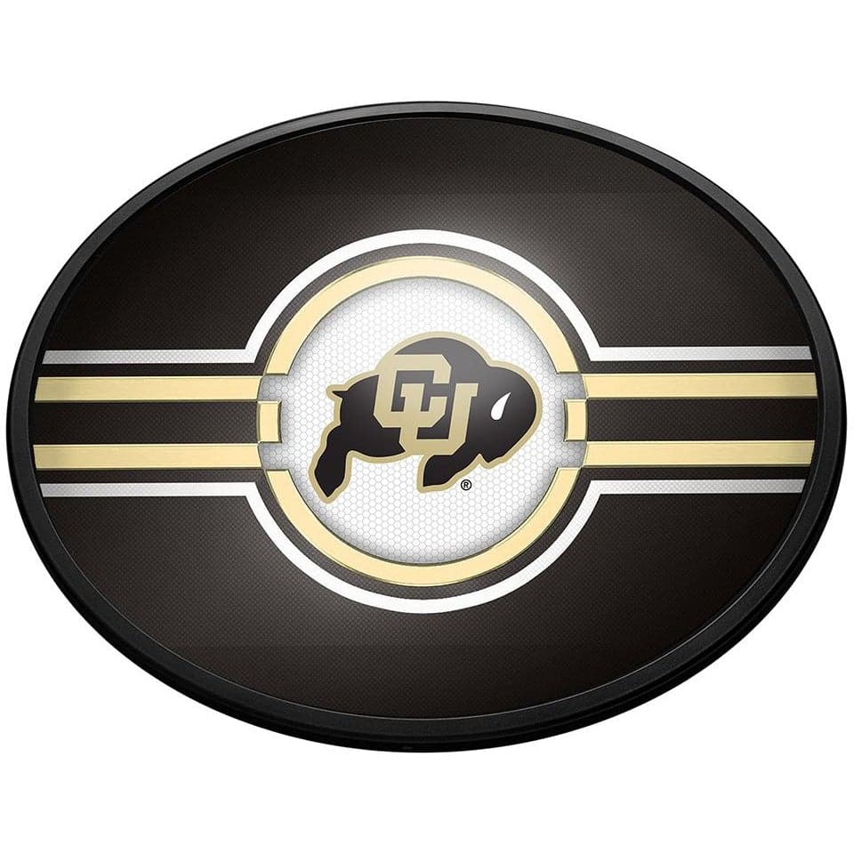 Colorado Buffaloes: Oval Slimline Lighted Wall Sign - The Fan-Brand
